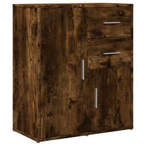 vidaXL Sideboards 2 pcs Smoked Oak 60x31x70 cm Engineered Wood