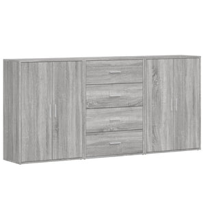 vidaXL Sideboards 3 pcs Grey Sonoma 60x31x84 cm Engineered Wood