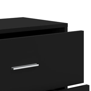 vidaXL Sideboards 2 pcs Black 60x31x84 cm Engineered Wood