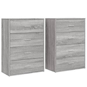 vidaXL Sideboards 2 pcs Grey Sonoma 60x31x84 cm Engineered Wood