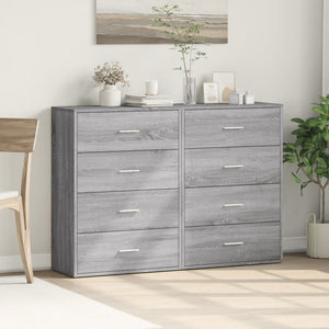 vidaXL Sideboards 2 pcs Grey Sonoma 60x31x84 cm Engineered Wood