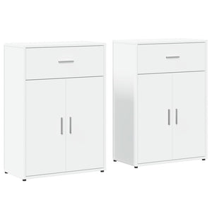 vidaXL Sideboards 2 pcs White 60x30x84 cm Engineered Wood