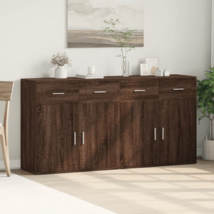 vidaXL Sideboards 2 pcs Brown Oak 79x38x80 cm Engineered Wood