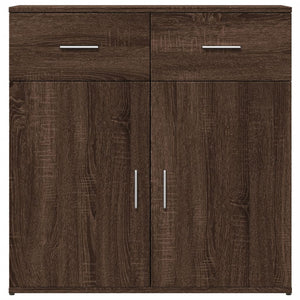 vidaXL Sideboards 2 pcs Brown Oak 79x38x80 cm Engineered Wood