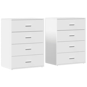 vidaXL Sideboards 2 pcs White 60x39x80 cm Engineered Wood