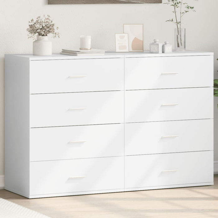 vidaXL Sideboards 2 pcs White 60x39x80 cm Engineered Wood