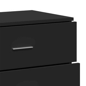 vidaXL Sideboards 2 pcs Black 60x39x80 cm Engineered Wood