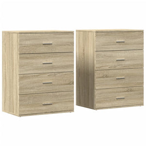 vidaXL Sideboards 2 pcs Sonoma Oak 60x39x80 cm Engineered Wood