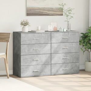 vidaXL Sideboards 2 pcs Concrete Grey 60x39x80 cm Engineered Wood