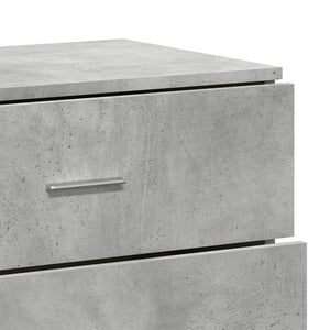 vidaXL Sideboards 2 pcs Concrete Grey 60x39x80 cm Engineered Wood