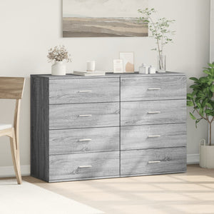 vidaXL Sideboards 2 pcs Grey Sonoma 60x39x80 cm Engineered Wood