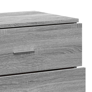 vidaXL Sideboards 2 pcs Grey Sonoma 60x39x80 cm Engineered Wood