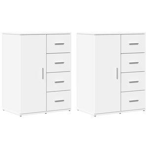 vidaXL Sideboards 2 pcs White 59x39x80 cm Engineered Wood