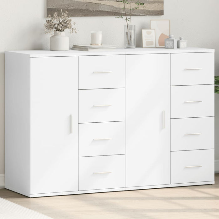 vidaXL Sideboards 2 pcs White 59x39x80 cm Engineered Wood