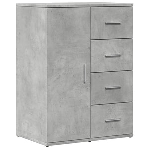 vidaXL Sideboards 2 pcs Concrete Grey 59x39x80 cm Engineered Wood