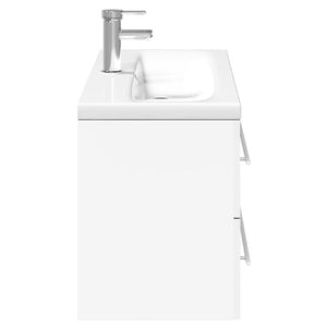 vidaXL Bathroom Sink Cabinet with Built-in Basin White