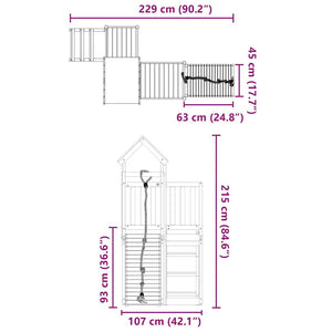 vidaXL Outdoor Playset Solid Wood Pine