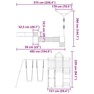 vidaXL Outdoor Playset Impregnated Wood Pine