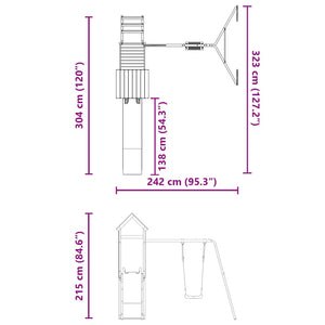 vidaXL Outdoor Playset Impregnated Wood Pine