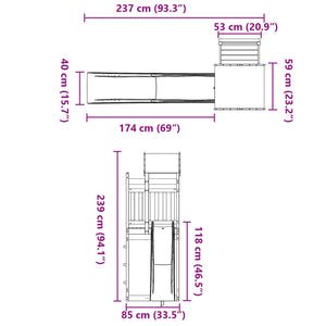 vidaXL Outdoor Playset Impregnated Wood Pine