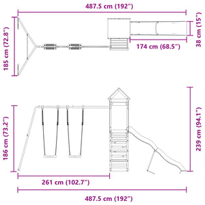 vidaXL Outdoor Playset Impregnated Wood Pine