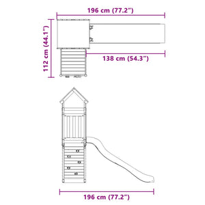 vidaXL Outdoor Playset Solid Wood Douglas