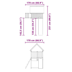 vidaXL Outdoor Playset Solid Wood Pine