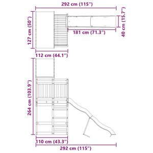 vidaXL Outdoor Playset Impregnated Wood Pine