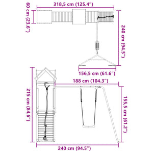 vidaXL Outdoor Playset Impregnated Wood Pine