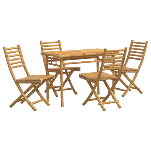 vidaXL 5 Piece Garden Dining Set Bamboo