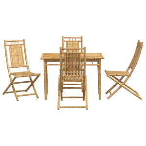 vidaXL 5 Piece Garden Dining Set Bamboo