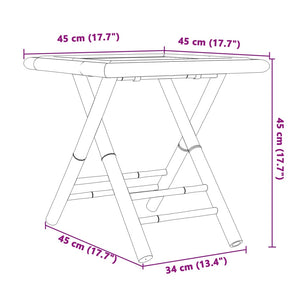 vidaXL 3 Piece Bistro Set Bamboo