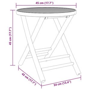 vidaXL 3 Piece Bistro Set Bamboo