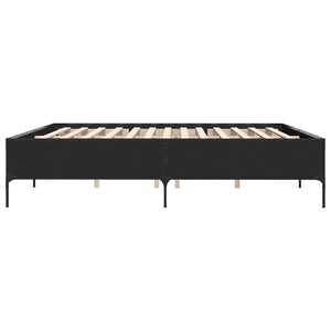 vidaXL Bed Frame without Mattress Black 200x200 cm