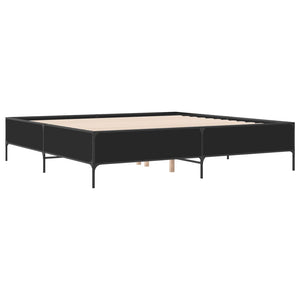 vidaXL Bed Frame without Mattress Black 200x200 cm