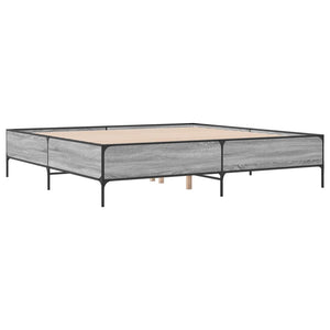 vidaXL Bed Frame without Mattress Grey Sonoma 200x200 cm