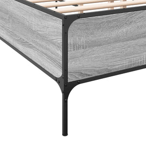 vidaXL Bed Frame without Mattress Grey Sonoma 200x200 cm