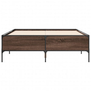 vidaXL Bed Frame without Mattress Brown Oak 140x190 cm