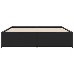 vidaXL Bed Frame without Mattress Black 200x200 cm