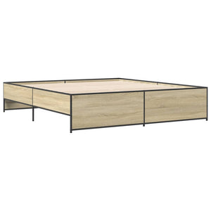 vidaXL Bed Frame without Mattress Sonoma Oak 200x200 cm