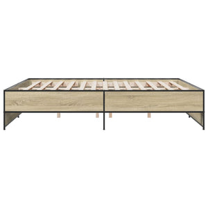 vidaXL Bed Frame without Mattress Sonoma Oak 200x200 cm