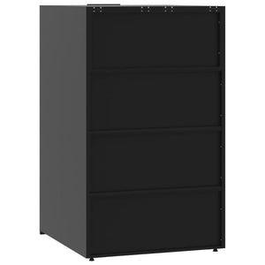 vidaXL Wheelie Bin Storage for 2 Bins Black 138x79x117 cm Steel