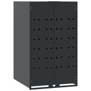 vidaXL Wheelie Bin Storage for 2 Bins Anthracite 138x79x117 cm Steel