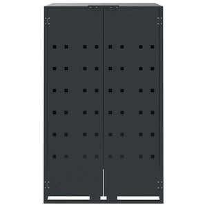 vidaXL Wheelie Bin Storage for 2 Bins Anthracite 138x79x117 cm Steel