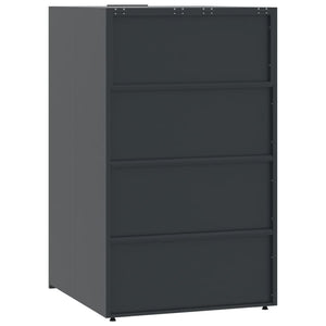 vidaXL Wheelie Bin Storage for 2 Bins Anthracite 138x79x117 cm Steel