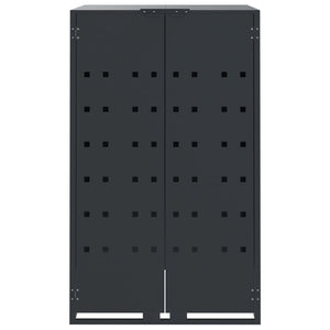 vidaXL Wheelie Bin Storage for 5 Bins Anthracite 345x79x117 cm Steel