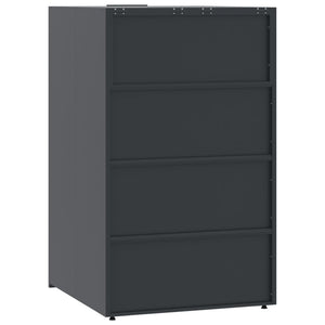 vidaXL Wheelie Bin Storage for 5 Bins Anthracite 345x79x117 cm Steel