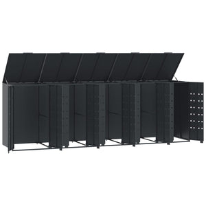 vidaXL Wheelie Bin Storage for 5 Bins Anthracite 345x79x117 cm Steel