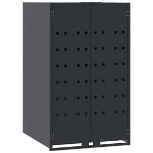 vidaXL Wheelie Bin Storage for 6 Bins Anthracite 414x79x117 cm Steel