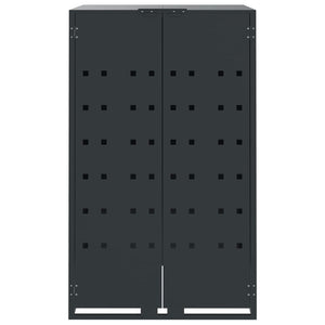 vidaXL Wheelie Bin Storage for 6 Bins Anthracite 414x79x117 cm Steel